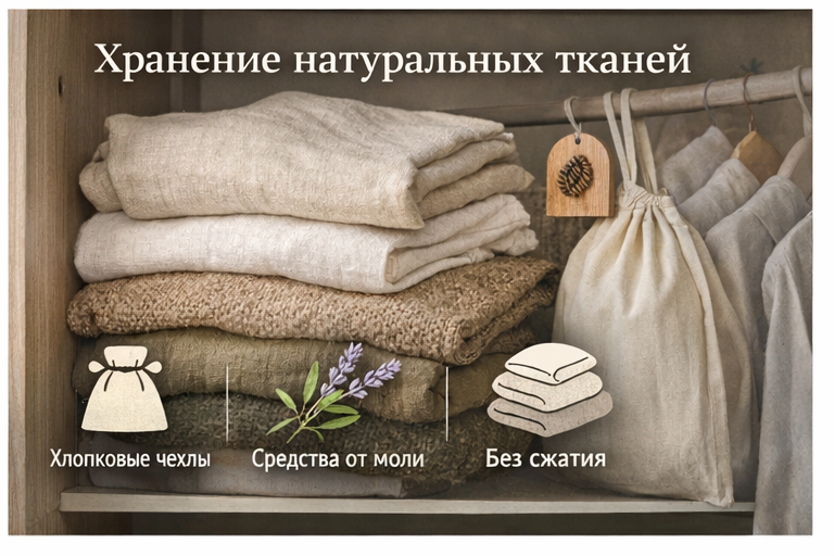 хранение натуральных тканей