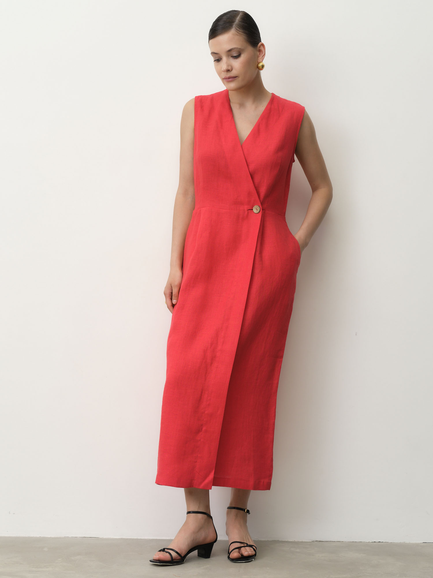 платье из льна