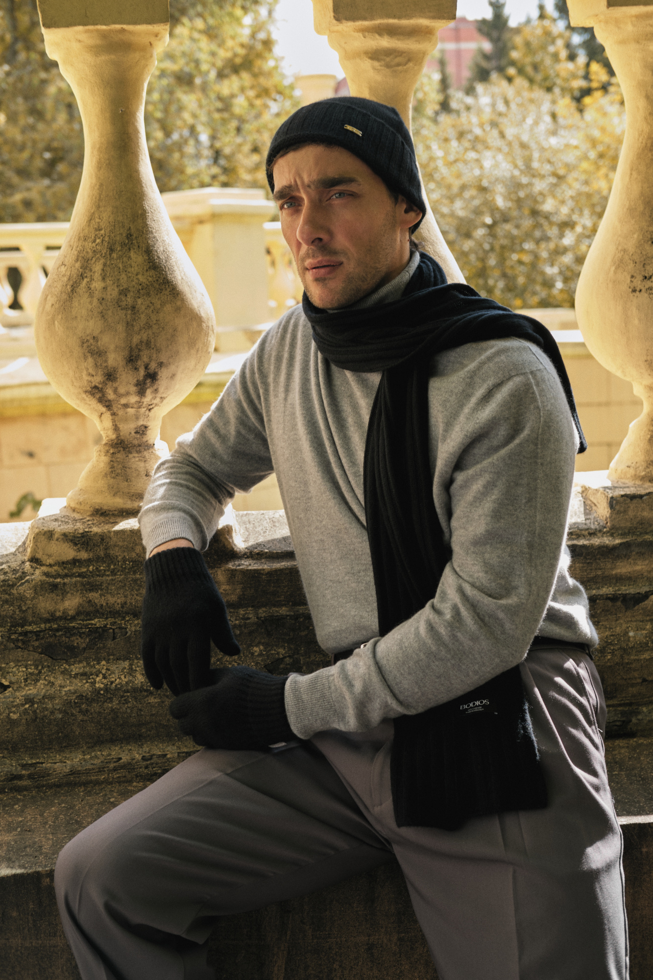 мужские шапка и фарф из кашемира